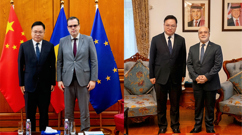 Cheng Chenguang Meets Romanian and Jordanian Ambassadors to China: Promoting International Cooperation in Green Energy